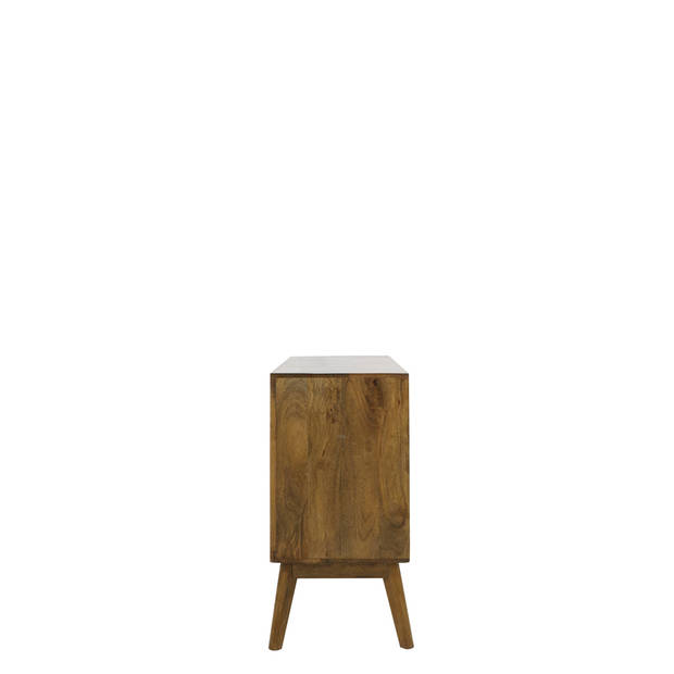 Light&living Kast met 6 laden 114x40x80 cm ESPITA hout olie bruin