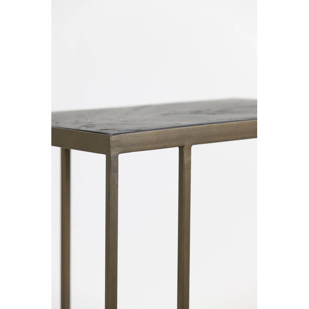 Light&living Bijzettafel 45x30x62 cm CHISA hout zwart-ant brons