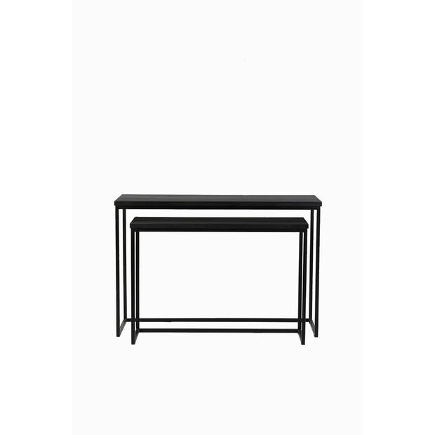 Light&living Side table S/2 100x30x70+120x40x82 cm BRYSON hout mat...