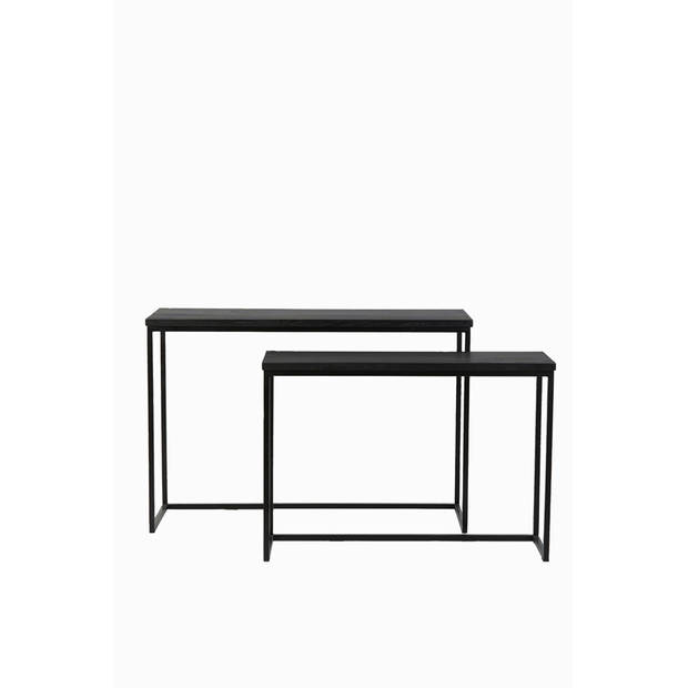 Light&living Side table S/2 100x30x70+120x40x82 cm BRYSON hout mat...