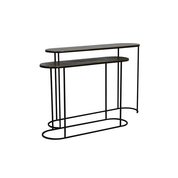 Light&living Side table S/2 max 118x28x81 cm BOCOV antiek brons-zwart