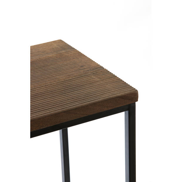 Light&living Side table S/2 100x30x70+120x40x82 cm BRYSON hout brui...