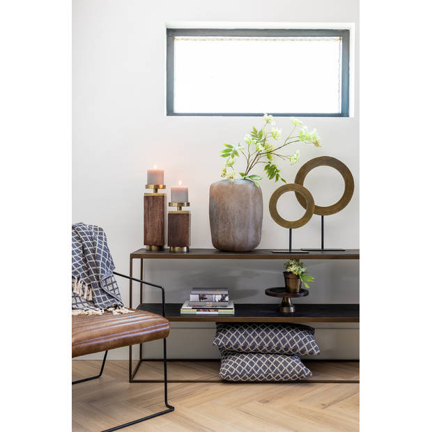 Light&living Side table 150x40x70 cm CHISA hout zwart-ant brons