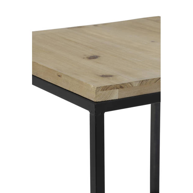 Light&living Side table S/2 max 120x39,5x80 cm CAMASCA zwart+hout