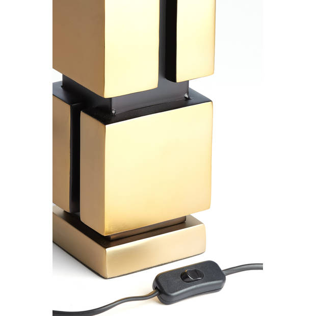 Light&living Lampvoet 11x11x68 cm CAIO mat goud-mat zwart