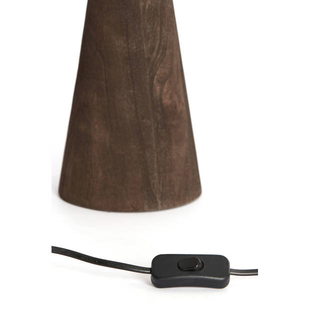 Light&living Lampvoet 13x18x46 cm SABULI hout mat donker bruin
