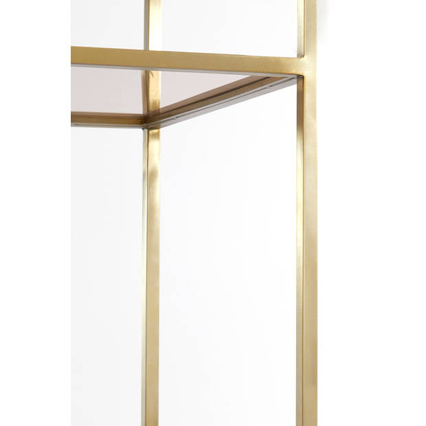 Light&living Kast open 5L 110x40x180 cm MARIKI glas bruin-licht goud