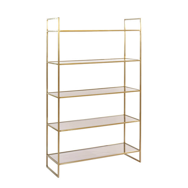 Light&living Kast open 5L 110x40x180 cm MARIKI glas bruin-licht goud