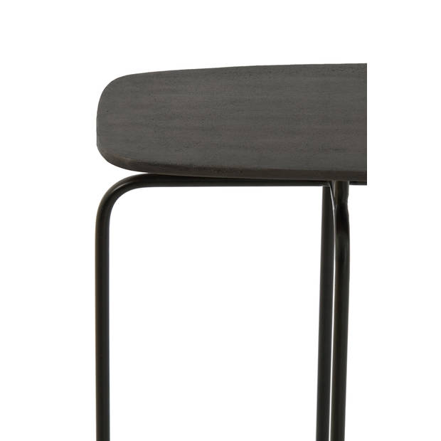 Light&living Side table 120x30x80 cm ZAPALA antiek zwart-mat zwart