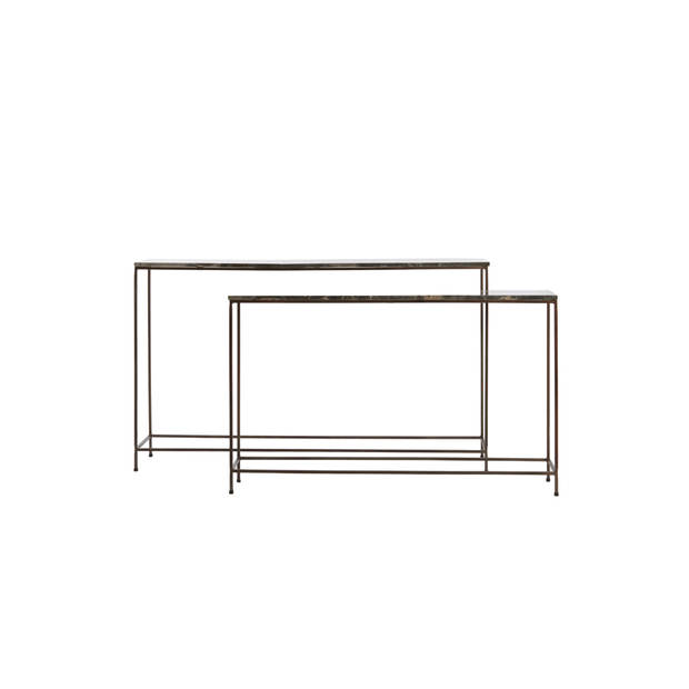 Light & Living - Side MORENA - 140x25x82cm - Bruin - Set van 2