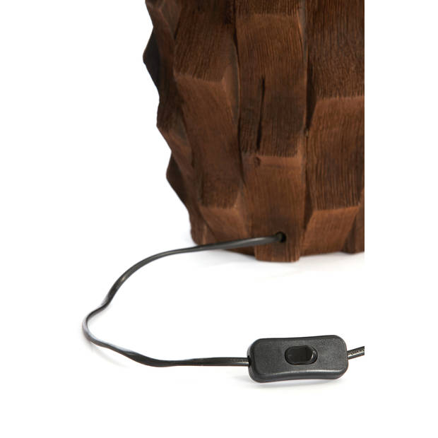 Light&living Lampvoet Ø21x46 cm TAKABE hout chocolade bruin