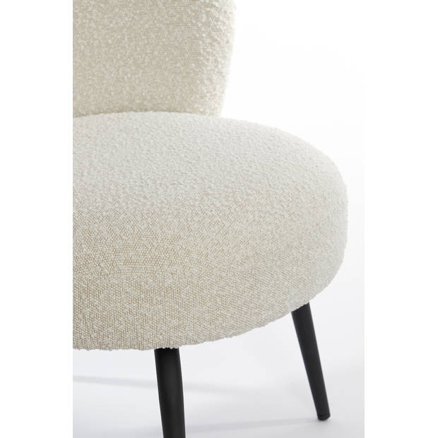 Light&living Stoel 68x67x72 cm DIEYDA bouclé crème-zwart