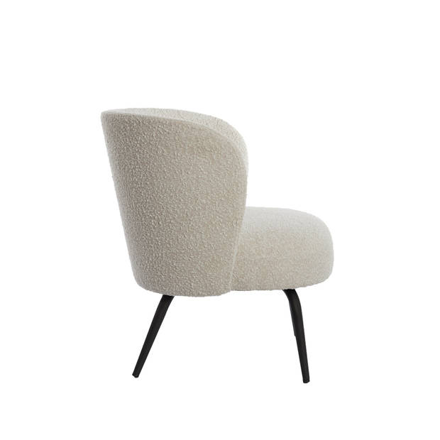 Light&living Stoel 68x67x72 cm DIEYDA bouclé crème-zwart