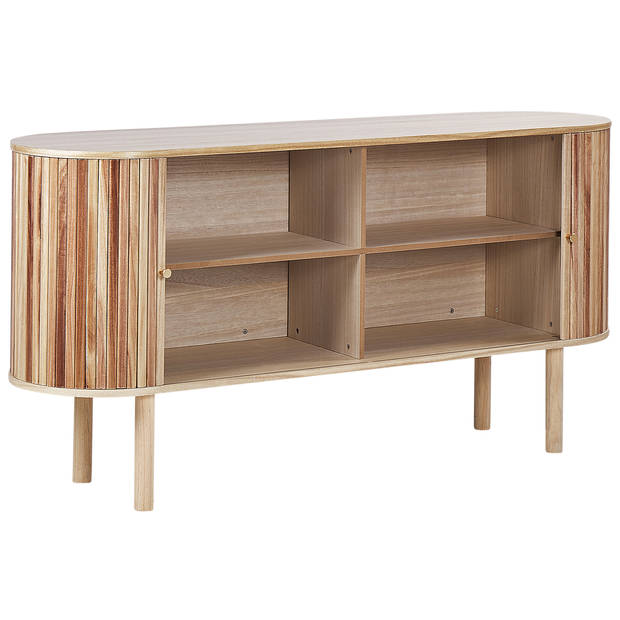 Beliani MANARA - Sideboard-Lichte houtkleur-Paulowniahout