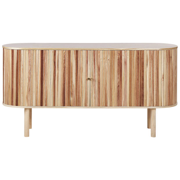 Beliani MANARA - Sideboard-Lichte houtkleur-Paulowniahout