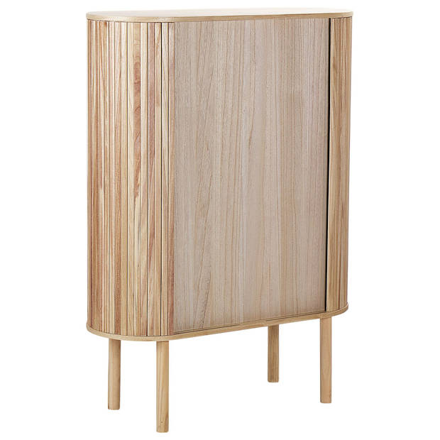 Beliani MANARA - Sideboard-Lichte houtkleur-Paulowniahout