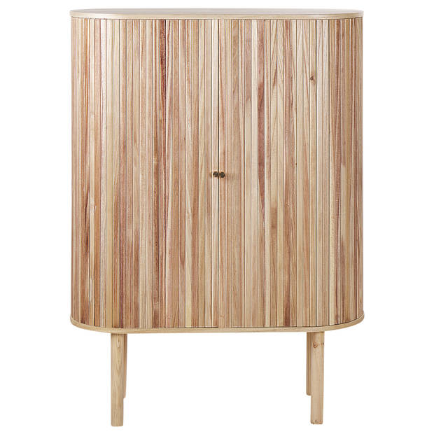 Beliani MANARA - Sideboard-Lichte houtkleur-Paulowniahout