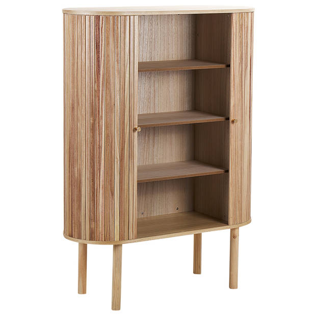 Beliani MANARA - Sideboard-Lichte houtkleur-Paulowniahout