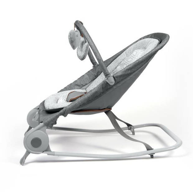 Summer Infant 2in1 ligstoel, schommelende ligstoel, praktisch en draagbaar, speelgoed en rustgevende trillingen, grijs