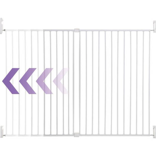 DreamBaby Safety Barriere Broadway Gro-Gate extra-grote en extra-Grande (voor 76-134 cm), wit