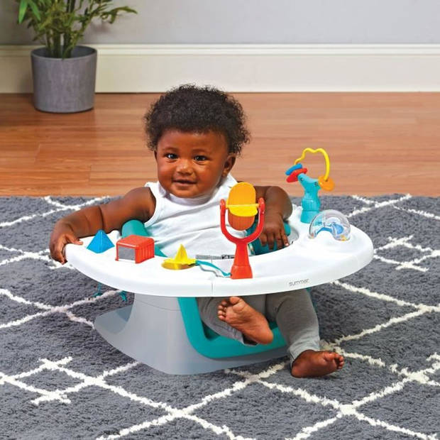 Summer Infant 4in1 Baby-superseat-verhoger, activiteiten, afneembaar dienblad, verstelbare stoelversteller, blauw