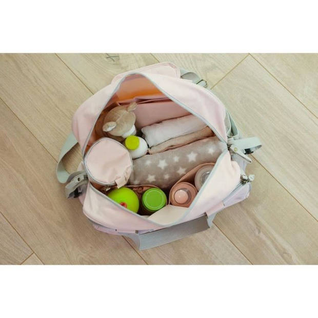 Baby op baby aan boord simpelweg babybag - rose