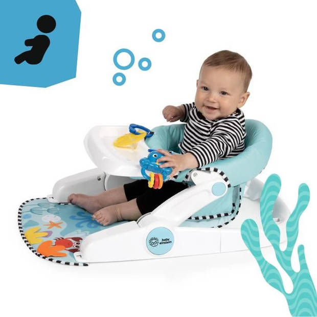 BABY EINSTEIN Sea of Support 2-in-1, zitpositie op de vloer, met tablet en afneembaar speelgoed, vanaf 4 maanden