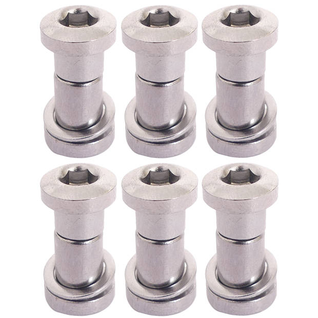 Bofix Zadelpenbout inbus 19 mm chroom (6 stuks)