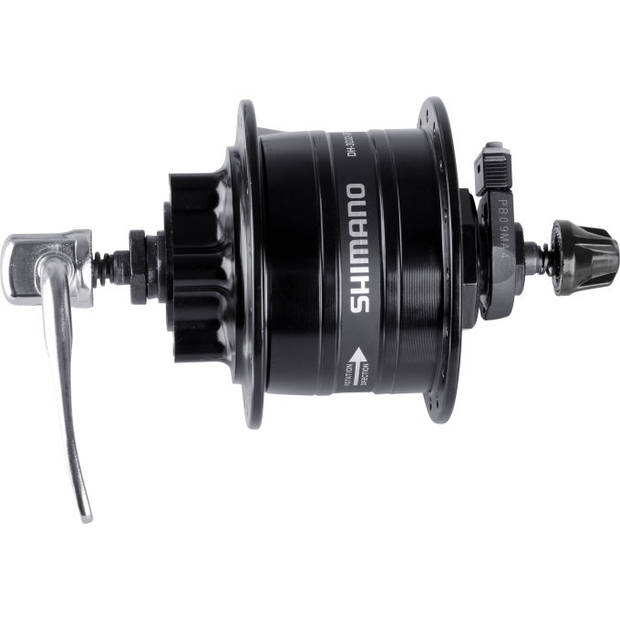 Shimano Dynamonaaf 32 gaats HD-3D32 3 Watt voor 6-bouts remschijf snelspanner zwart