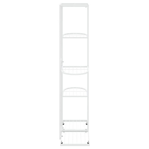 vidaXL Bloemenstandaard met 5 lagen 43x22x98 cm metaal wit