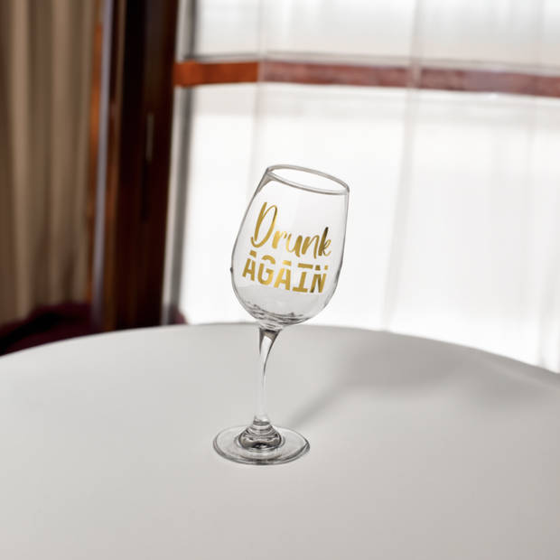 Wankelend wijnglas - Transparant