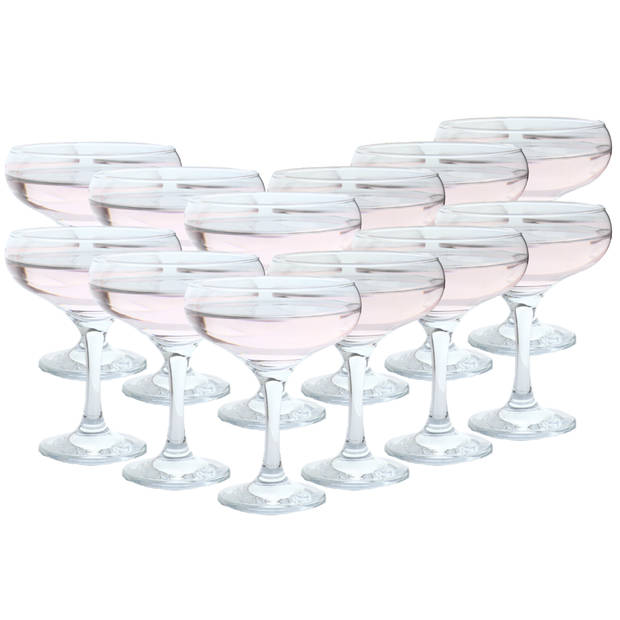 OTIX Champagnecoupe Glazen - 12 Stuks - Glas - Champagneglazen - Pornstar Martini Glazen - Cocktailglazen