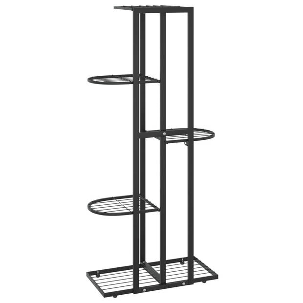 vidaXL Bloemenstandaard met 5 lagen 43x22x98 cm metaal zwart