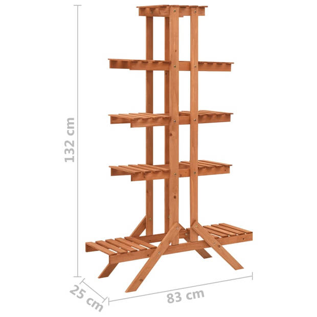 vidaXL Plantenrek 83x25x132 cm massief vurenhout