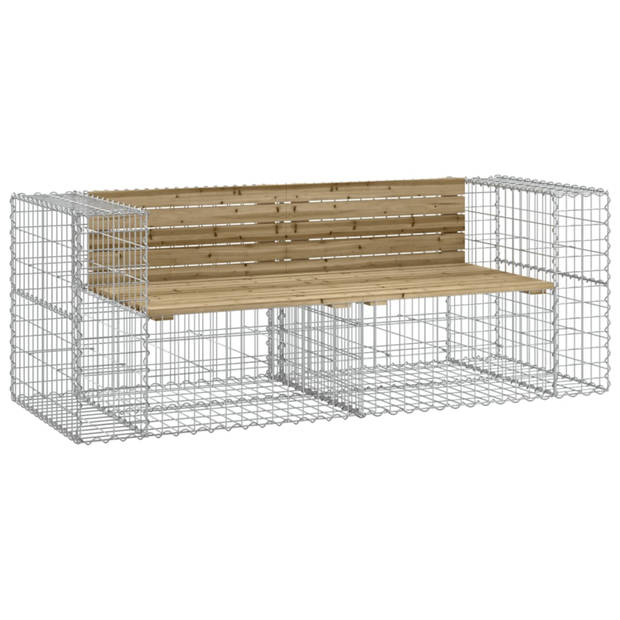 vidaXL Tuinbank schanskorfontwerp 184x71x65,5 cm geïmpregneerd hout