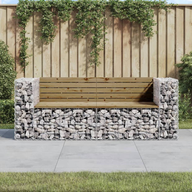 vidaXL Tuinbank schanskorfontwerp 184x71x65,5 cm geïmpregneerd hout