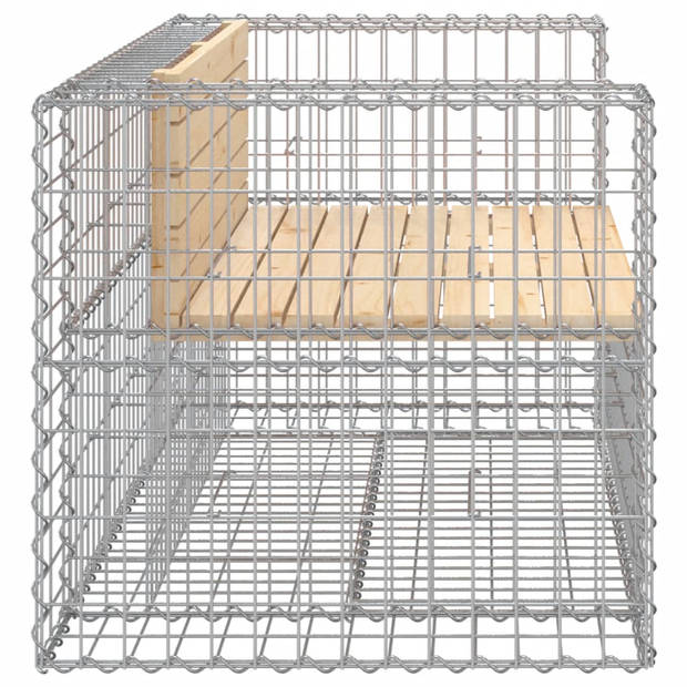 vidaXL Tuinbank schanskorfontwerp 143x71x65,5 cm massief grenenhout