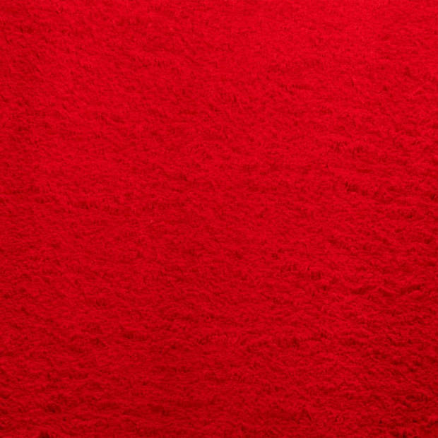 vidaXL Vloerkleed HUARTE laagpolig zacht wasbaar Ø 100 cm rood