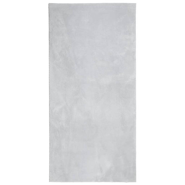 vidaXL Vloerkleed HUARTE laagpolig zacht wasbaar 100x200 cm grijs