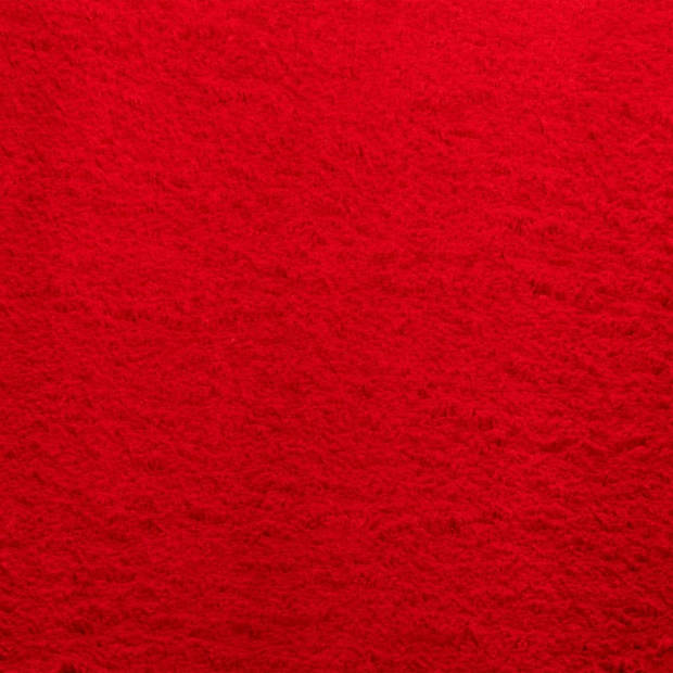 vidaXL Vloerkleed HUARTE laagpolig zacht wasbaar 80x200 cm rood