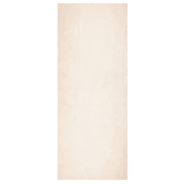 vidaXL Vloerkleed HUARTE laagpolig zacht wasbaar 80x200 cm beige
