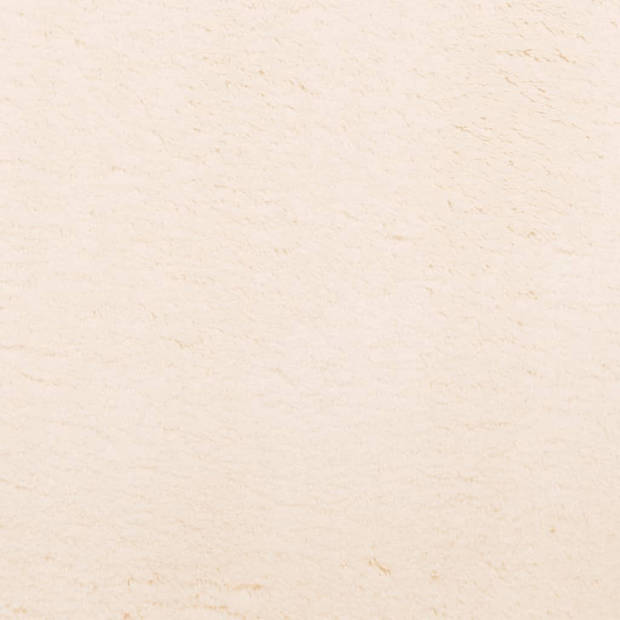 vidaXL Vloerkleed HUARTE laagpolig zacht wasbaar 120x120 cm beige
