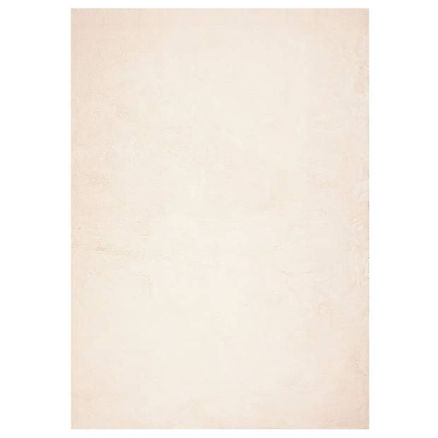 vidaXL Vloerkleed HUARTE laagpolig zacht wasbaar 140x200 cm beige