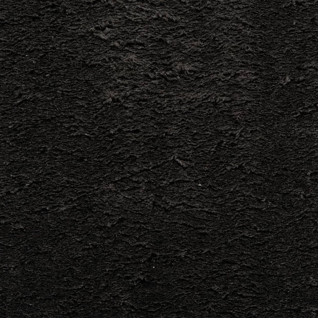 vidaXL Vloerkleed HUARTE laagpolig zacht wasbaar 120x170 cm zwart