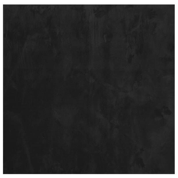 vidaXL Vloerkleed HUARTE laagpolig zacht wasbaar 120x120 cm zwart