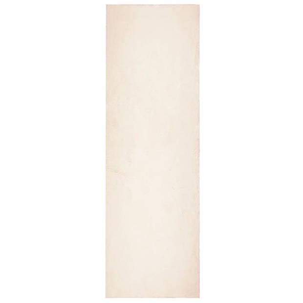 vidaXL Vloerkleed HUARTE laagpolig zacht wasbaar 80x250 cm beige