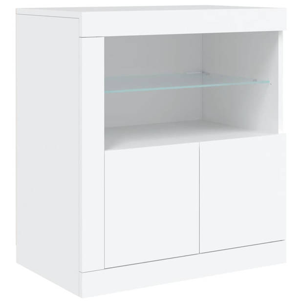 vidaXL Dressoir met LED-verlichting 181,5x37x67 cm wit