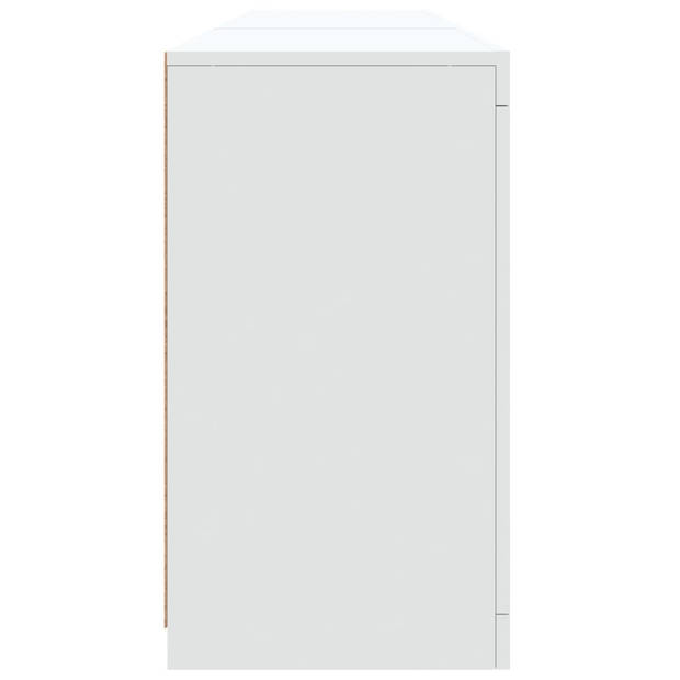 vidaXL Dressoir met LED-verlichting 162x37x67 cm wit