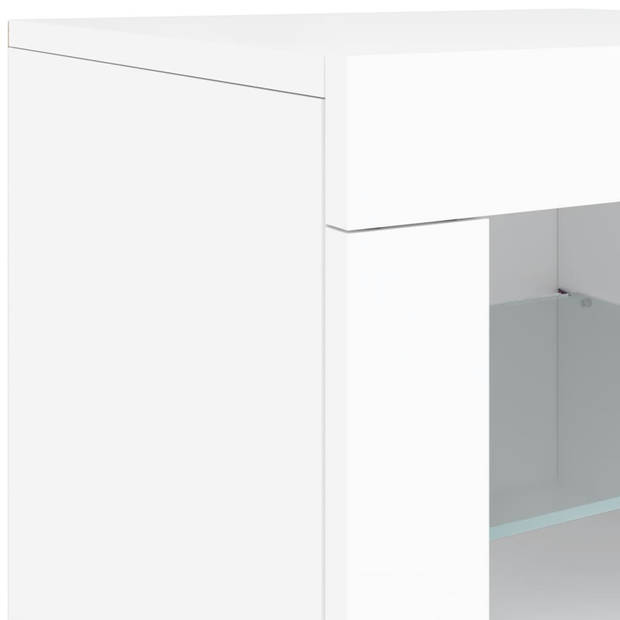 vidaXL Dressoir met LED-verlichting 181,5x37x67 cm wit