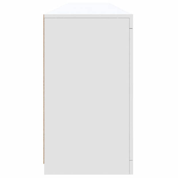 vidaXL Dressoir met LED-verlichting 202x37x67 cm wit